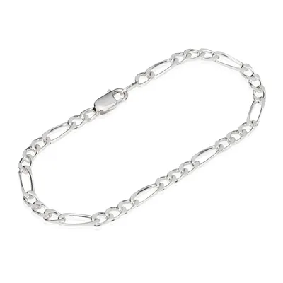 Produktbild von 21cm 925 Echt Sterling Silber Figaro Kette Armkette Armband 4,4mm 6,5g 5408