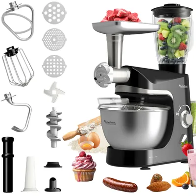 Zdjęcie produktu dla Robot kuchenny TurboTronic planetarny mikser blender 2000w misa 5L Czarny