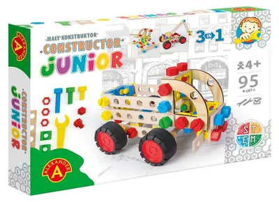 Produktbild von Mały Konstruktor Junior Truck 3w1 95 elementów - Zestaw do składania