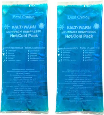 Produktbild von 2 Stück Kälte Wärme Gel Kompressen | Pads | Kühlkissen Wärmekissen Gelkompresse
