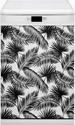 Produktbild von Geschirrspüle Magnet für Spülmaschine Magnetmatte Küche Magnete  Dekorative 45x80 cm  - Exotische Blätter