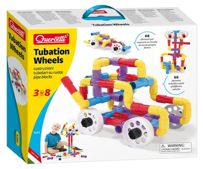 Produktbild von Quercetti Rohrbaukasten - 68-teiliges Konstruktionsspielzeug Set