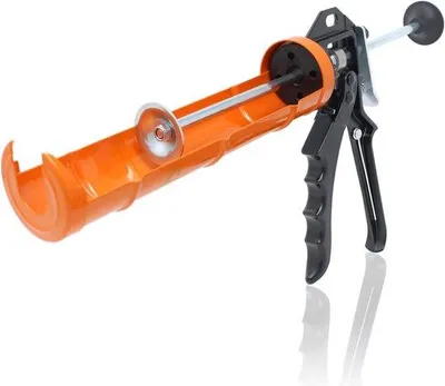 Immagine prodotto di Pistola per silicone e acrilico in acciaio inossidabile, capacità 310 ml, rapporto di moltiplicazione della leva 12:1
