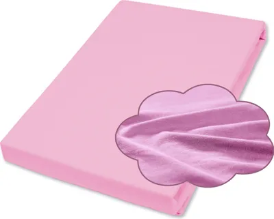 Produktbild von Traumhaft gut schlafen Spannbetttuch für Kinder, 100% Baumwolle, 70x140 cm, versch. Farben, Farbe: Rosa, Größe: 70 x 140 cm