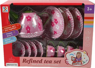 Produktbild von Kinder Teeservice Metall Puppengeschirr Set Kaffeeservice Spielküche Zubehör Bunt