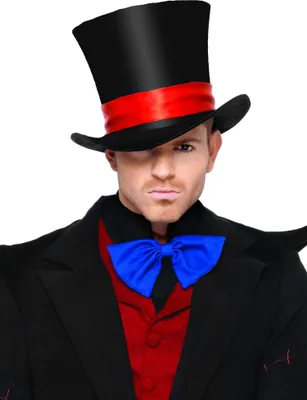 Image de Cylindre noble avec ruban rouge pour chapeau - Carnaval Halloween