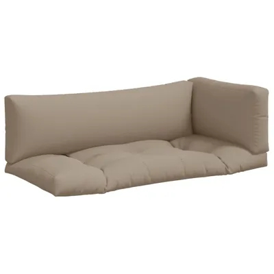 Produktbild von vidaXL Palettenkissen 3-tlg. Taupe Stoff