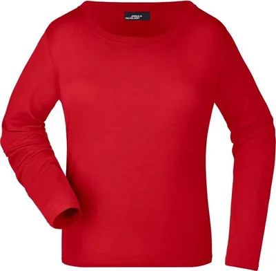 Produktbild von Langarm T-Shirt aus Single-Jersey red, Gr. L