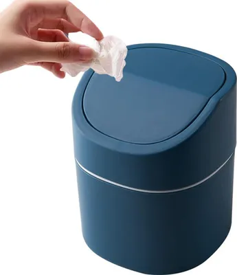 Obrázok produktu pre Stolný odpadkový kôš - Stolný odpadkový kôš - modrý - 2 l