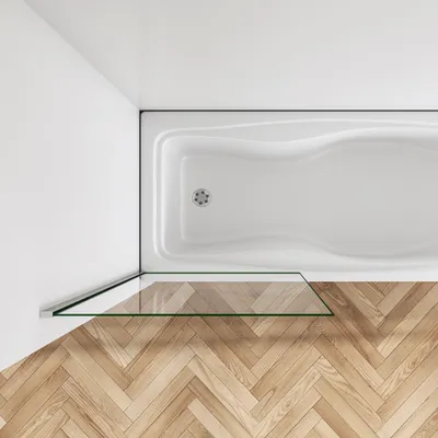 Produktbild von 80x140cm 6mm NANO Glas Duschabtrennung Badewannenaufsatz Glaswand Dusche Duschtrennwand