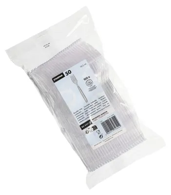 Produktbild von Mehrweg-Gabeln 18,5 cm transparent