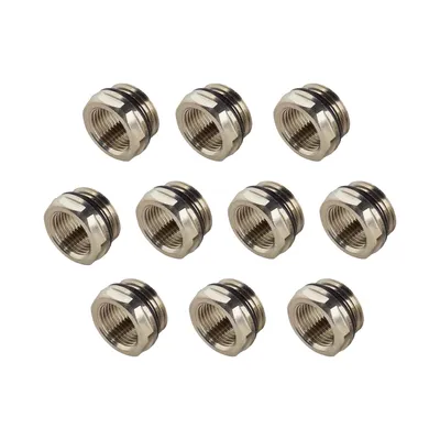 Produktbild von tecuro Heizkörper - Reduzierstück 1/2 Zoll AG x 3/8 Zoll IG - Messing vernickelt (10 Stück)
