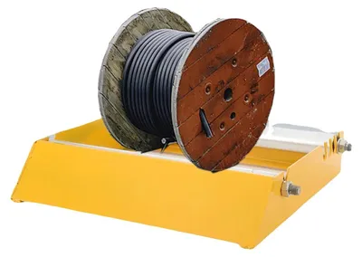 Productafbeelding van Kabeltrommeldispenser, maximale draagkracht 500 kg, geschikt voor asdiameters van 30 cm tot 70 cm, maximale asbreedte 50 cm, afmetingen 58 cm x 58 cm, handmatige bediening
