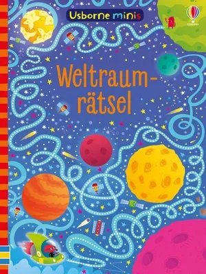 Obrázek produktu pro Usborne Minis Rätselbuch Weltraumrätsel über 20 knifflige Rätsel