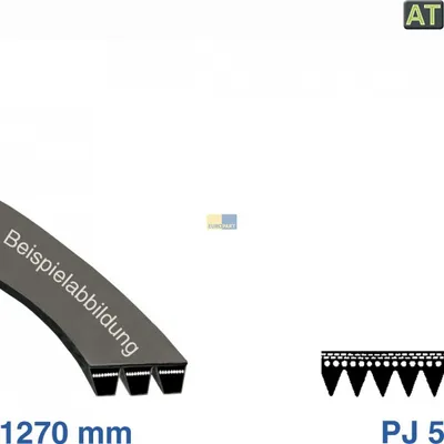 Produktbild von Europart Keilrippenriemen 1270 PJ 5 wie ARISTON C00027206 für Waschmaschine Waschtrockner