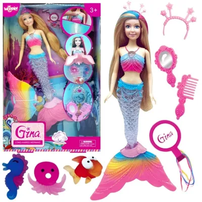 Productafbeelding van Woopie Gina magische regenboogzeemeerminpop met accessoires