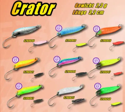 Produktbild von FTM Spoon Crator 2,3g - Forellenblinker, Farbe:orange-grün/orange
