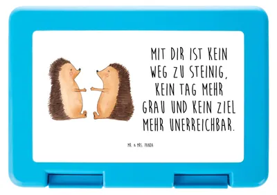 Produktbild von Mr. & Mrs. Panda Bentobox Igel Liebe - Weiß - Geschenk, Frischhaltedose, Freundin, Verlobung, Lunchbox, Bento Box, Hochzeitstag, Vesperbox, Partner, Snackbox