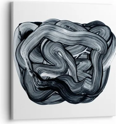 Produktbild von Bild auf Leinwand - Leinwandbild - Einteilig - Abstraktion schwarz verschwommen - 40x40cm - Wand Bild - Wanddeko - Wandbilder - Leinwanddruck - Bilder - Wanddekoration - Leinwand bilder - AC40x40-4874