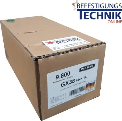 Produktbild von Prebena GX Klammern 38mm verzinkt Paslode S16 ZH-38 IM200/50 S200-S16 4200 S-16 9,8M KL-21 Pr