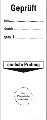 Produktbild von Dreifke® Grundetikett  am...durch...gemäß §, Nächster Prüftermin, Foli...