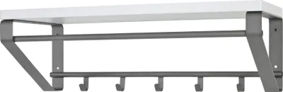 Produktbild von HAKU Wandgarderobe anthrazit, weiß - MDF, Metall, B/H/T: 70x23x30 cm