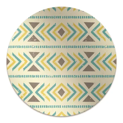 Produktbild von Rundmatte - Stuhlunterlage Bürostuhlunterlage - Rund Ø 100 cm - Bodenmatte - Fußmatte - Geometrisches Muster