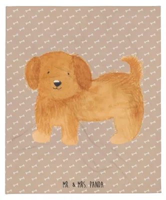 Produktbild von Mr. & Mrs. Panda Tagesdecke Hund Flauschig - Hundeglück - Geschenk, Frauchen, Kuschelige Decke, Süß, Sprüche, Hunde, Kuscheldecke, Hundemama, Wohndecke, Bettdecke