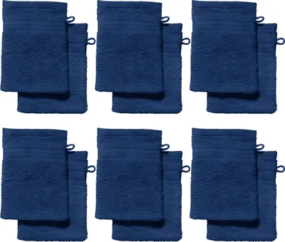 Produktbild von REDBEST Waschhandschuh Chicago" 12er-Pack dunkelblau 15x21 cm"