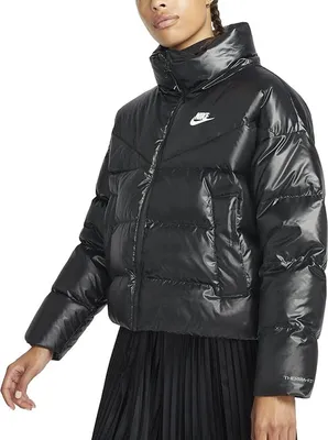 Productafbeelding van Nike Sportswear - Therma-FIT - City Series - Damesjas - Zwart - Zwart/Wit - Maat XL