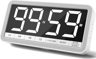 Produktbild von Vocoo großer digitaler Küchentimer klares LED -Display: Magnetische 3 Helligkeit, 4 Alarme Lautstärke, batteriebetriebener Countdown -Kochklassenzimme