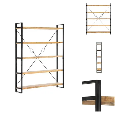 Produktbild von vidaXL Bücherregal 5 Fächer 140x30x180 cm Mango Massivholz -  Bücherregale & Bücherschränke