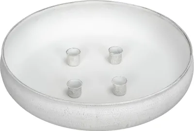 Produktbild von Kerzenschale CANDLELIGHT weiß Metall mit 4 magnetischen Kerzenhaltern Advent