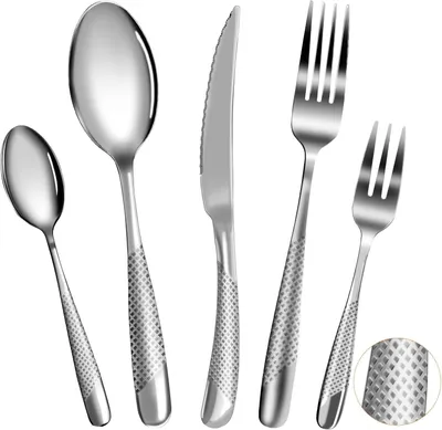 Productafbeelding van Bestekset 40-delig, voor 8 personen, roestvrij staal, vaatwasserbestendig, voor diner