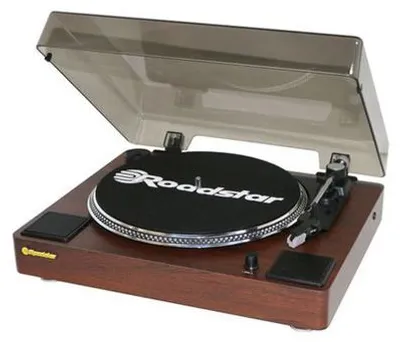 Produktbild von Roadstar TT-260SPK, Plattenspieler mit Direktantrieb, Automatisch, Holz, Tasten, SD, Autostopp