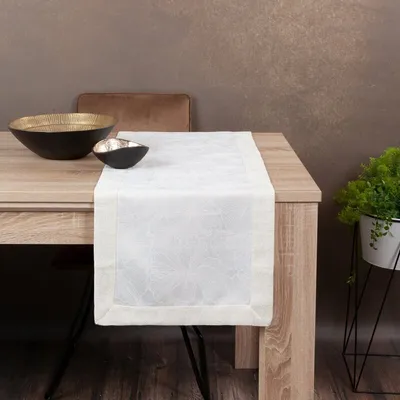 Produktbild von Festliche Tischdecke Tischdekoration LENA creme gold 40x200