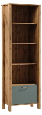 Produktbild von NORDIKO Regal mit Schrank - Wotan Eiche / Grün