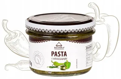 Zdjęcie produktu dla Pasta z zielonej Papryki 195g Bacówka