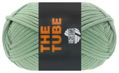 Produktbild von Lana Grossa THE TUBE 200 g weiches & gefülltes Schlauchgarn (Ø ca. 4-5 mm) ideal geeignet für Home-Accessoires und Taschen 114 m Farbe 011 - Resedagrün