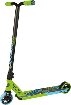 Zdjęcie produktu dla Hulajnoga wyczynowa Madd Kick Extreme zielone/niebieskie koło 110 mm
