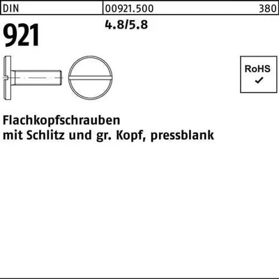 Produktbild von Reyher  Flachkopfschrauben DIN 921 4.8/5.8 M 4 x 5 (100 Stück)