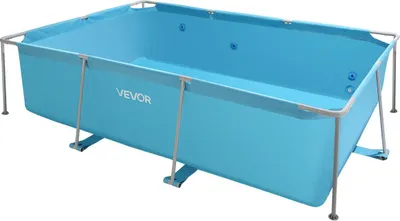 Produktbild von Aufstellpool, 3 x 2 x 0,762 m, rechteckiger Stahlrahmen, großer rechteckiger Familienpool für den Außenbereich, einfach zu montieren, rostbeständig, 3959,54 l Fassungsvermögen, blau