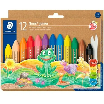 Produktbild von Wachsmalkreide Noris junior 224 sechskant VE=6x12 Farben