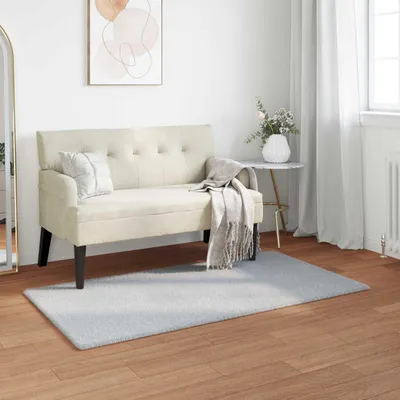 Image de vidaXL Tapis antidérapant en Fourrure artificielle de lapin OLITE Gris