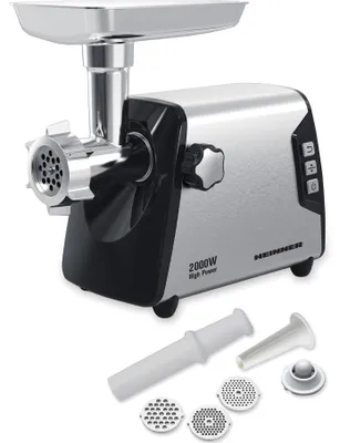 Produktbild von Heinner HMG-Y2000SS, 2000 W, Schwarz, Silber, 3 kg/min, Edelstahl, Edelstahl, 2000 W