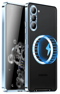 Image de Coque de protection magnétique Magsafe en métal pour Samsung Galaxy S24, bleu