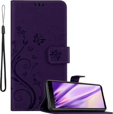 Obrázok produktu pre Cadorabo kryt pre Sony Xperia 8 ochranný kryt vo fialovej farbe ochranný kryt puzdro na mobilný telefón puzdro kvety puzdro