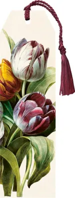 Productafbeelding van Boekmarkering met paarse tulpen