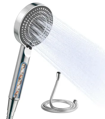 Produktbild von Duschkopf mit Anti-Kalk-Filter, Handbrause mit 6 Strahlarten