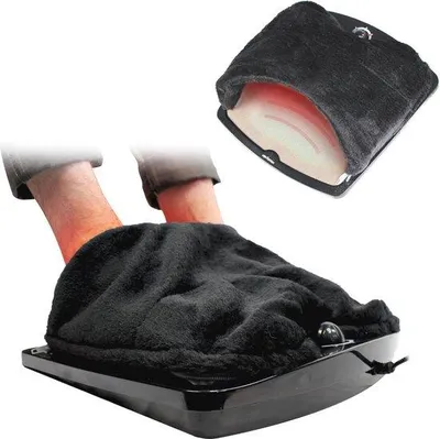 Image de Tapis chauffant électrique pour les pieds avec régulateur de température et 2 niveaux de chaleur, chauffe rapidement et est lavable en machine